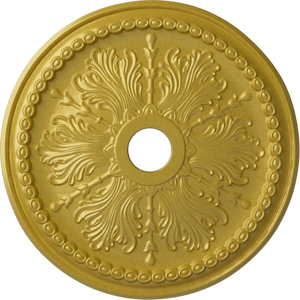 Ekena Millwork Winsor Ceiling Medallion (Fits Canopies up to 4"), Hnd-Painted Rich Gold, 27 1/2"OD x 4"ID x 1 1/2"P CM27WIRGS - main
